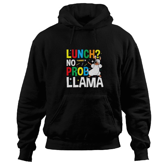 Llama Pet Lunch Lady Llama Cafeteria Worker Costume Lunch Lady Hoodies