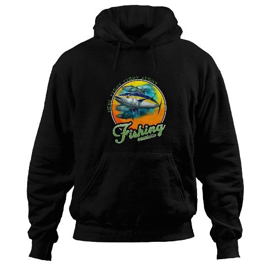 Fishing Fun Yellow Fin Tuna Fish Fisherman Fishing Season Tuna Design Hoodies