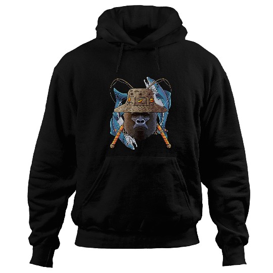 Gorilla Pet Gorilla Outdoor Fisherman Animal Cute Fly Fishing Hoodies