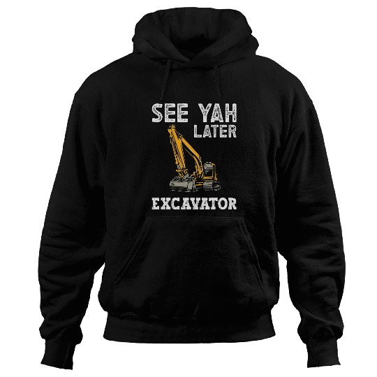 Excavator Fun Driver Excavator Operator Construction Work Hoodies