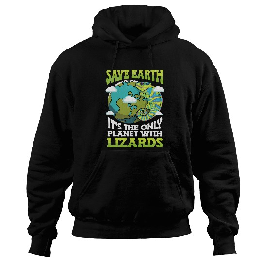 Chameleon Pet Save Earth Its The Planet Wildlife Earth Day Lizard Hoodies