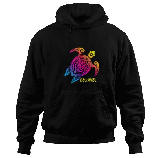Turtle Pet Cozumel Mexico Sunset Sea Turtle Beach Vacation Trip Hoodies