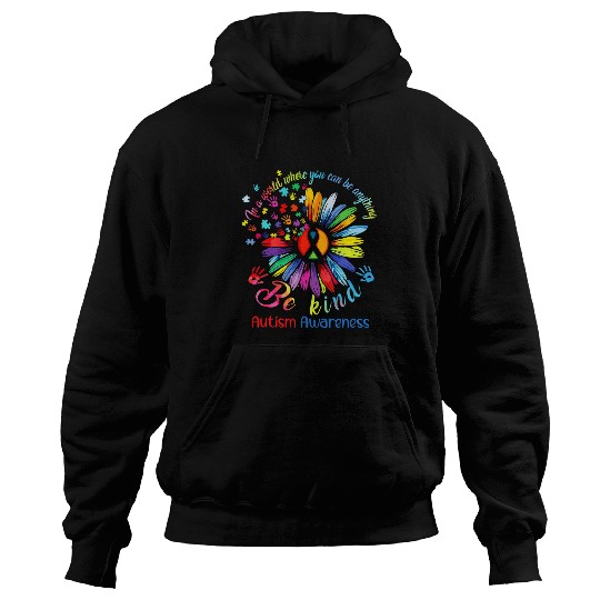 Autism Puzzle Be Kind Autism Awareness Puzzle Daisy Flower Choose Kindness Hoodies