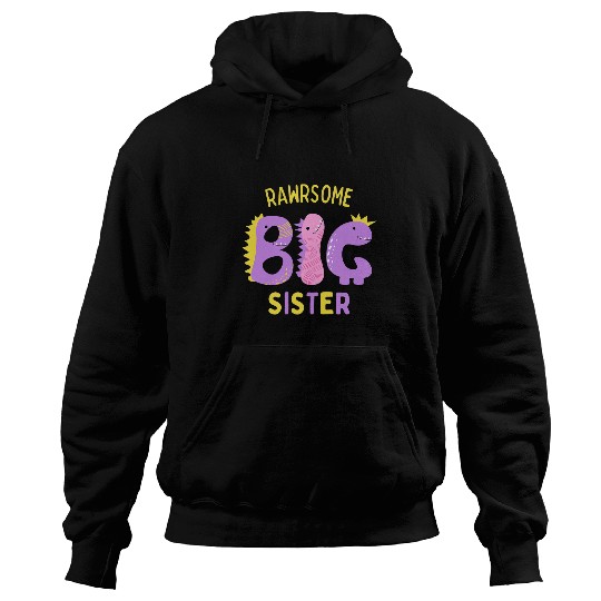 Dinosaur Pet Rawrsome Big Sister Hoodies