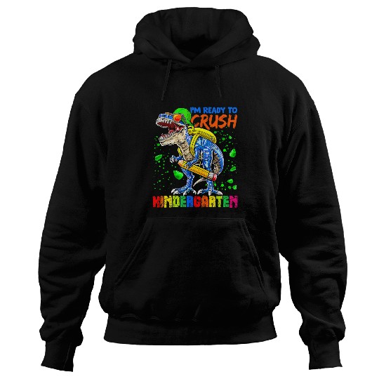 Dinosaur Pet Im Ready To Crush Kindergarten Cute Dinosaur Holding Pencil Hoodies