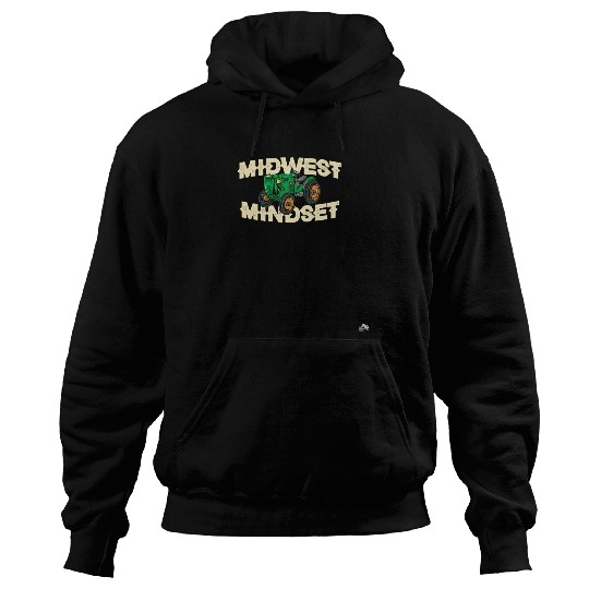 Tractor Fun driving Midwest Mindset Tractor Farm Hoodies