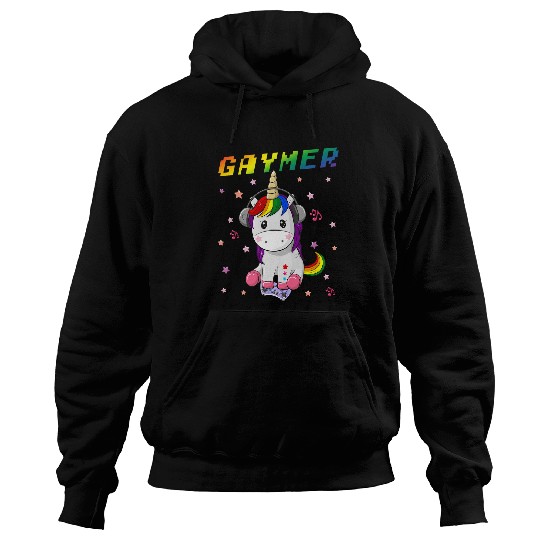 Unicorn Pet Cute Gaymer Gaming Unicorn Gamer LGBT Gay Pride Month LGBT Hoodies