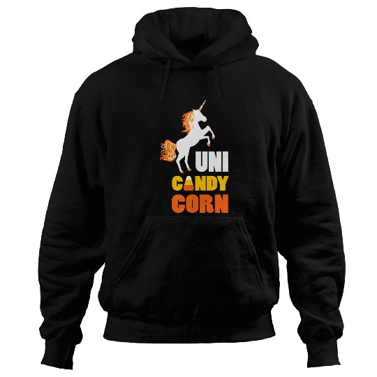 Unicorn Pet Cute Halloween Unicorn Uni Candy Corn Horn Magical Horse Pun Hoodies