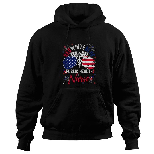 nurses Job RED WHITE BLUE PUBLIC HEALTH nurses Patriotic nurses Doc Hoodies