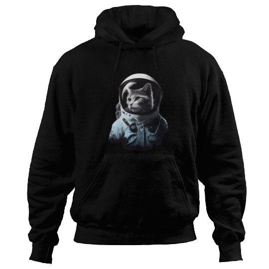 Astronaut Job Tabby Space Cat Astronaut Kitty Hoodies