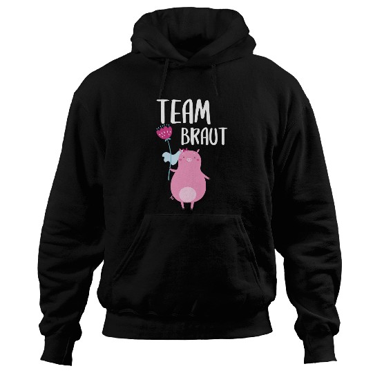 Pig Pet Womens Team Bride Pig Piglets JGA Engagement Hoodies