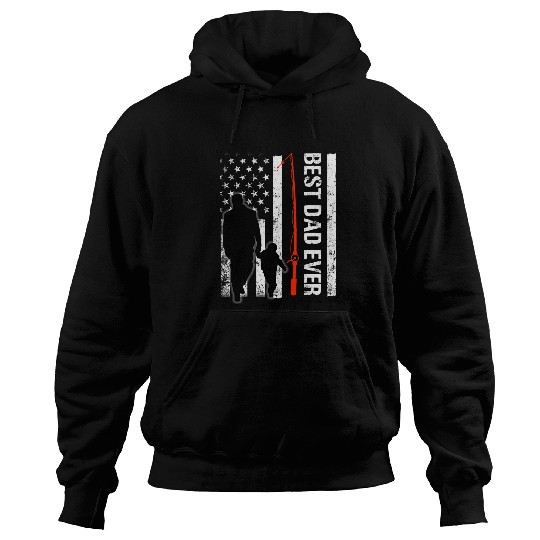 Fishing Fun bests dad ever fishing dad usa flag fishing lover far day Hoodies
