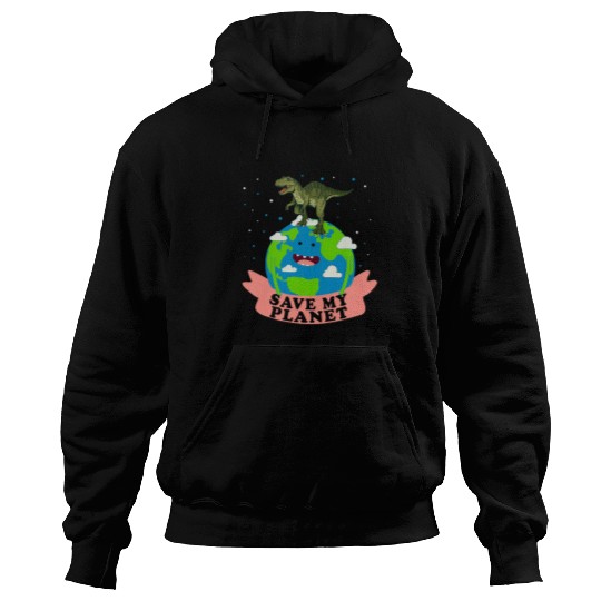Dinosaur Pet Happy Earth Day Dinosaur TRex Kids Boy Save My Planet Hoodies