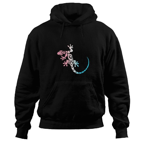 Komodo Pet Trans Pride LGBTQ Lizard Subtle Cute LGBT Transgender Hoodies