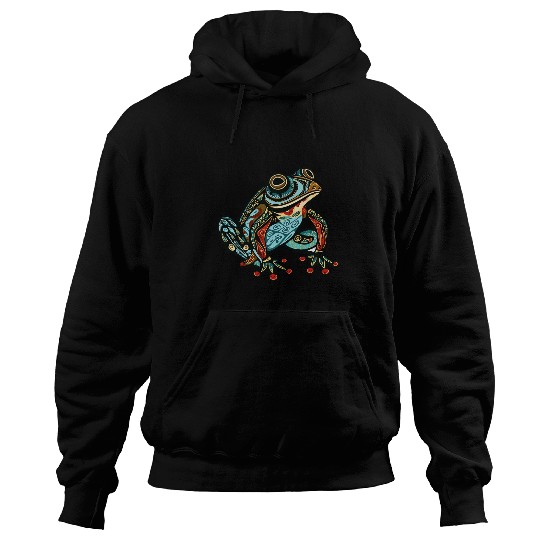 Frog Pet Native American Indian Style Art Pacific Northwest 30 Hoodies