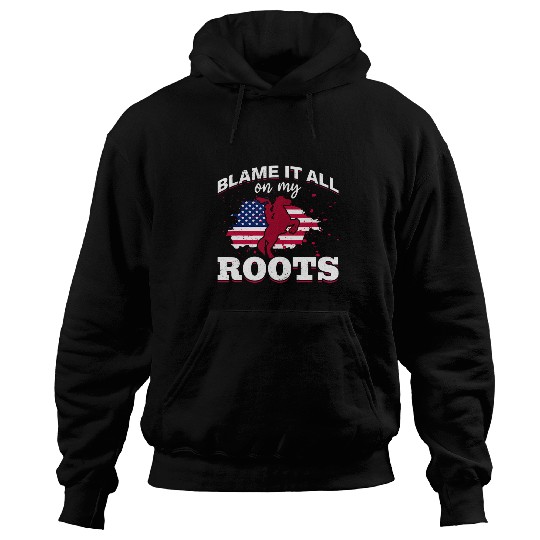 Horse Pet Rodeo Riding Cowboy USA Blame it all on my Roots 3 Hoodies