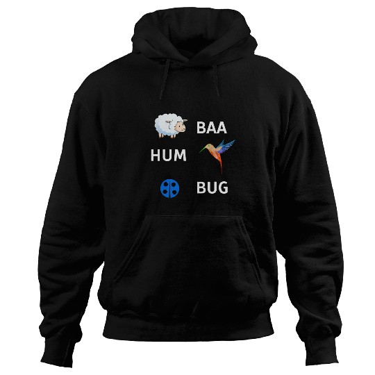 Sheep Pet Baa Hum Bug Lamb Hummingbird Bug Funny Pun Christmas Hoodies
