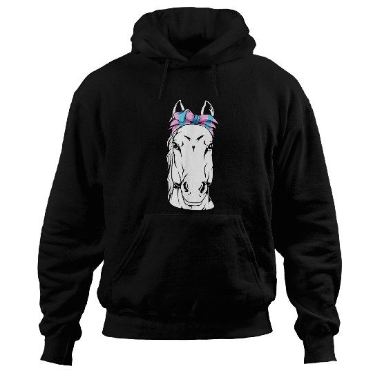 Horse Pet LGBT Pride Horse Lover LGBTQ Cute Animal Transgender Pride Trans Flag Hoodies