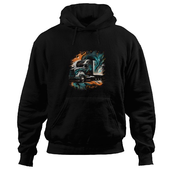 Truck Fun 18 Wheeler Trucker 6 8 Hoodies