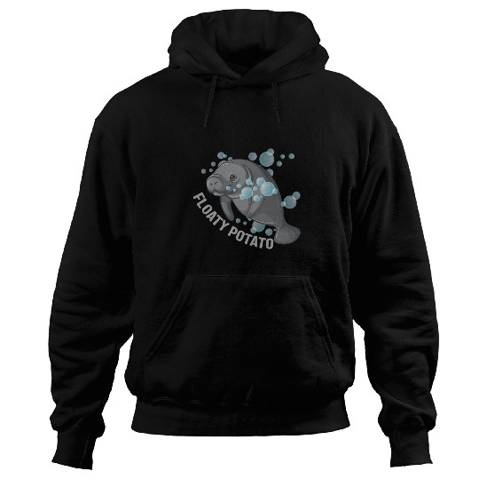 Manatee Pet Floaty Potato Lover Chubby Mermaid Marine Life Sea A 8 Hoodies