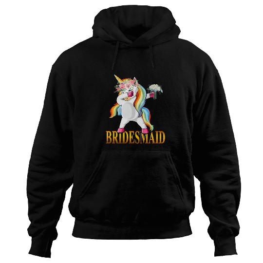 Unicorn Pet Bridesmaid Funny Cute Dab Unicorn Maid Hoodies