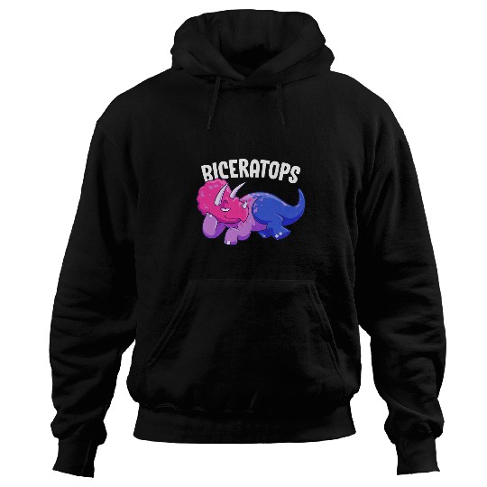 Dinosaur Pet LGBT Biceratops LGBT Bisexual Flag Bi Dinosaur Triceratops 1 Hoodies