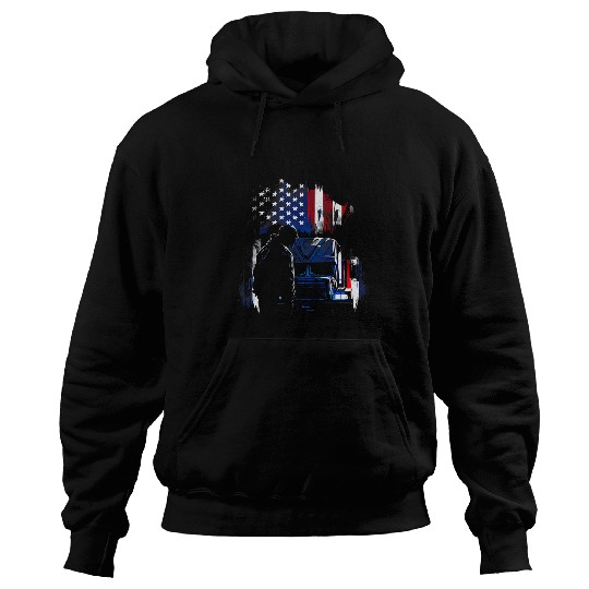 Truck Fun American Big Rigs Diesel Truck Driver 20 Hoodies