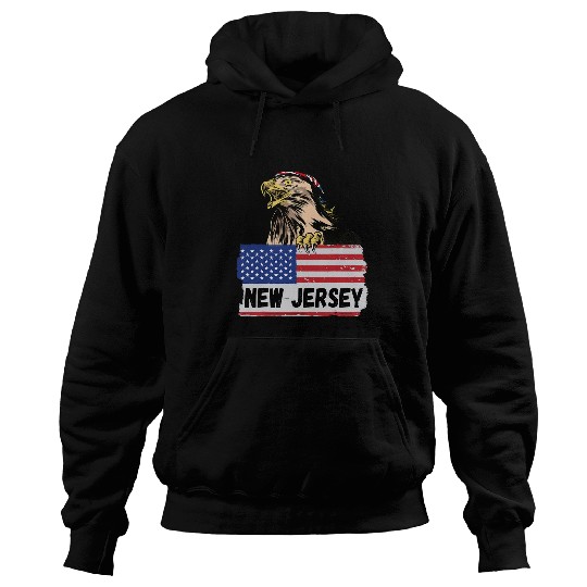 Truck Fun American Eagle claws US Flag Biker und Trucker New Jersey Hoodies