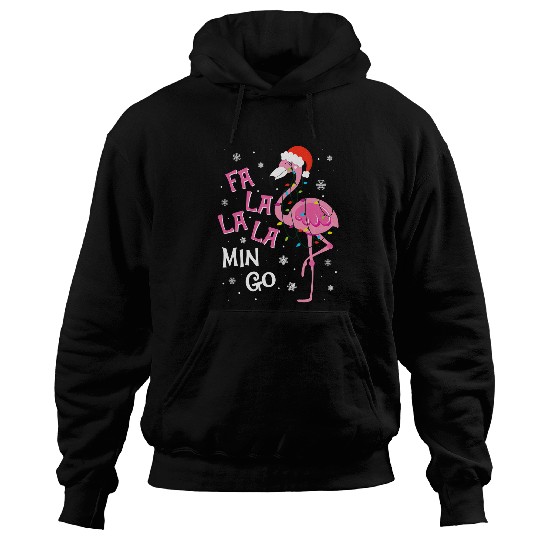 Flamingo Pet Fa La La La Mingo Flamingo xmass Lights Christmas Pajama 180 Hoodies
