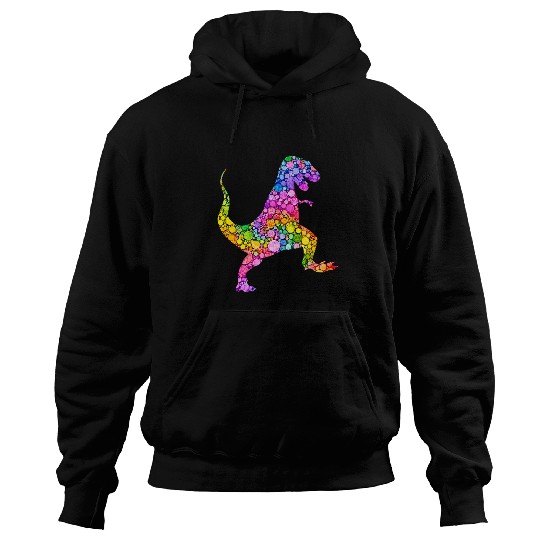 Dinosaur Pet Colorful Polka Dot T rexs Dinosaur International Dot Day Hoodies