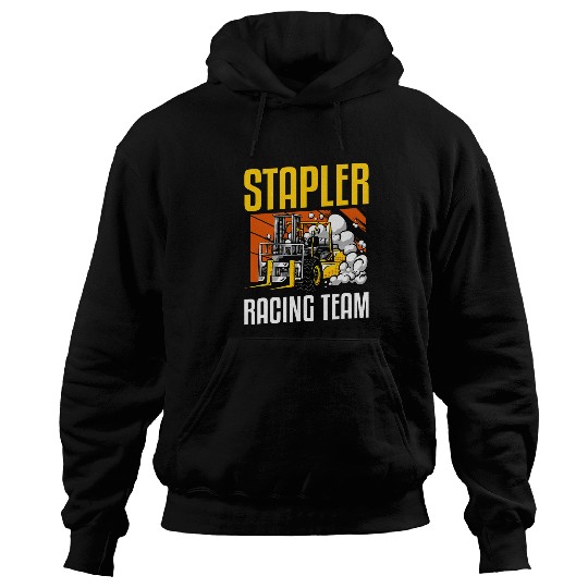Forklift Fun Mens Truckler Racing Team Forklift Truck Driver Hoodies