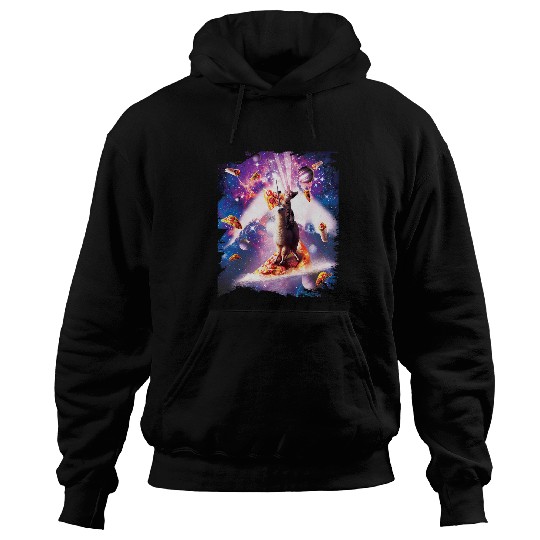 Llama Pet Laser Eyes Space Cat Riding Llama Unicorns Surfing Hoodies