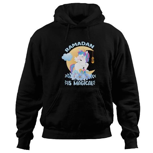 Unicorn Pet Ramadan Is Magical Unicorn Ramadan Mubarak For Girls Hoodies