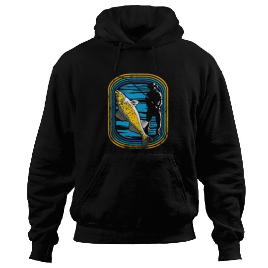 Fishing Fun Walleye Fishing Retro Freshwater Fish Fisherman Angler 3 Hoodies
