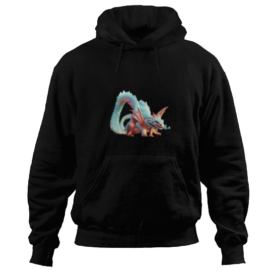Dragon Pet Crystal Dragon Realistic Art Artistic Legendary Creature Hoodies