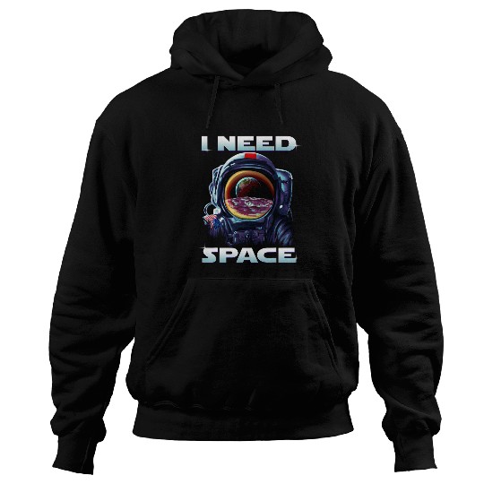 Astronaut Job I need Space Astronaut on Moon with Earth Reflection Hoodies
