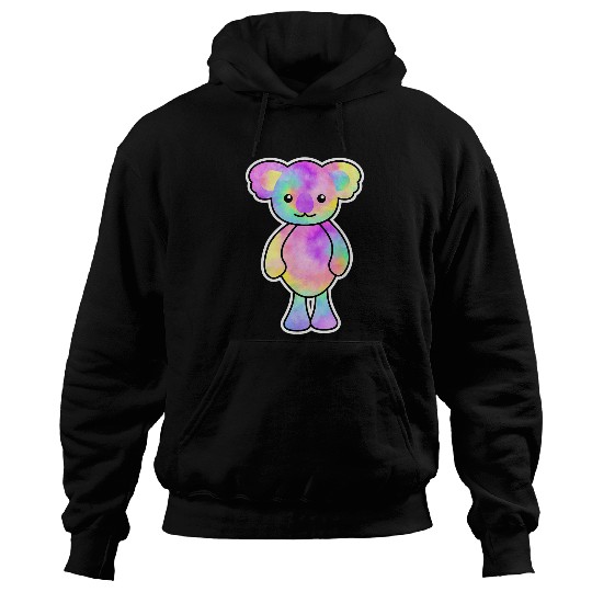 Koala Pet Pastel Rainbow Tie Dye Koala Australia Kawaii Animal Teddy Hoodies
