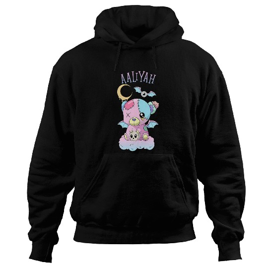 Bear Pet Aaliyah Halloween Creepy pastel goth kawaii teddy bear Hoodies