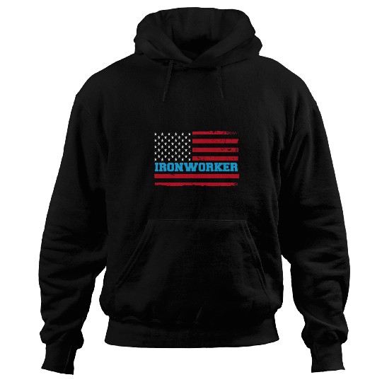 Ironworker American Flag US Metal Worker Pride Iron Lover Hoodies