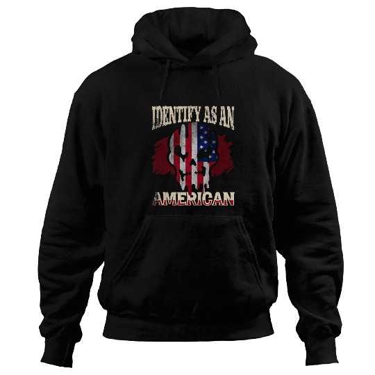 I Identify as an American No Identity Politics USA Flag Hoodies