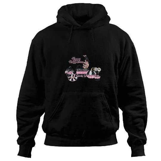 Book Fun Happy Halloween Pink October Witch Book Spider Web Fall Fun Hoodies