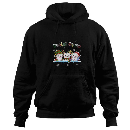 dentists Job Christmas Dental Squad xmass dentists Teeth Funny Santa Teeth Hoodies
