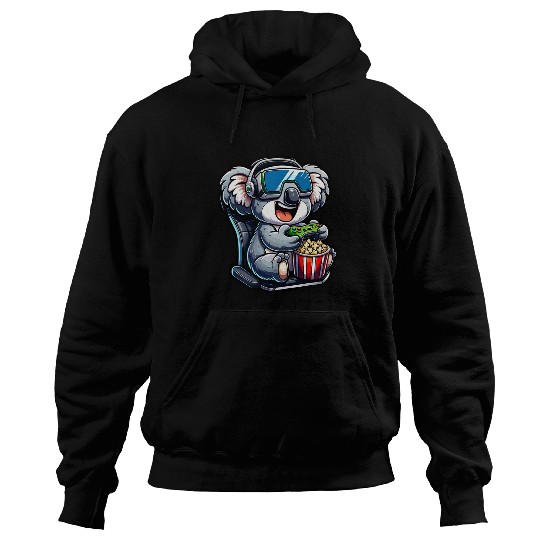 Koala Pet Gamer Koala Popcorn Gaming Chair Headphones Games Player 3 Hoodies