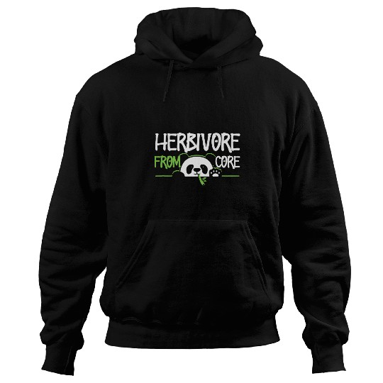 Panda Pet Herbivore From Core Vegetarian Gift Panda Bamboo Vegan Food Hoodies