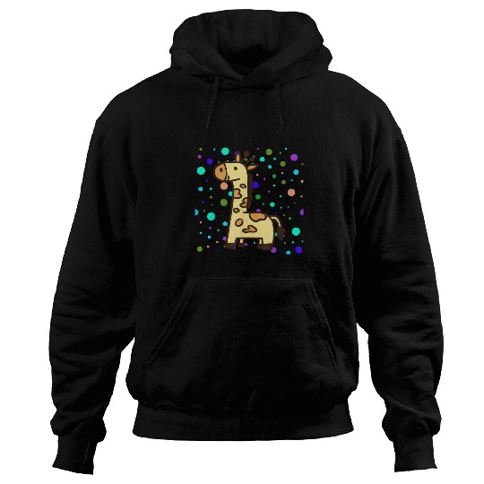 Giraffe Pet Spotted Spotty Dot Colorful Spot Dotted Hoodies