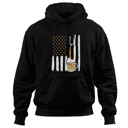 Beer Fun Beer American 4th of July USA Patriotic Freedom Drink Flag Hoodies