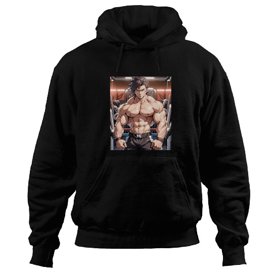 Anime Gym Workout Manga Japanese Motivation Design Print 4 Hoodies