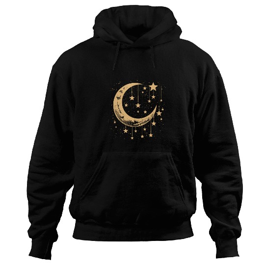 Galaxy Night Sky Moon Lunar Stars Love 2 Hoodies