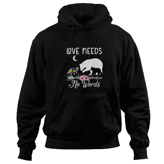 Bear Pet autism awareness mama bear love needs no words Hoodies