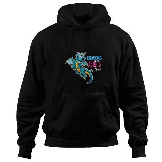 Dragon Pet Are A Girl s bests Friend Dragon Lover BFF Hoodies